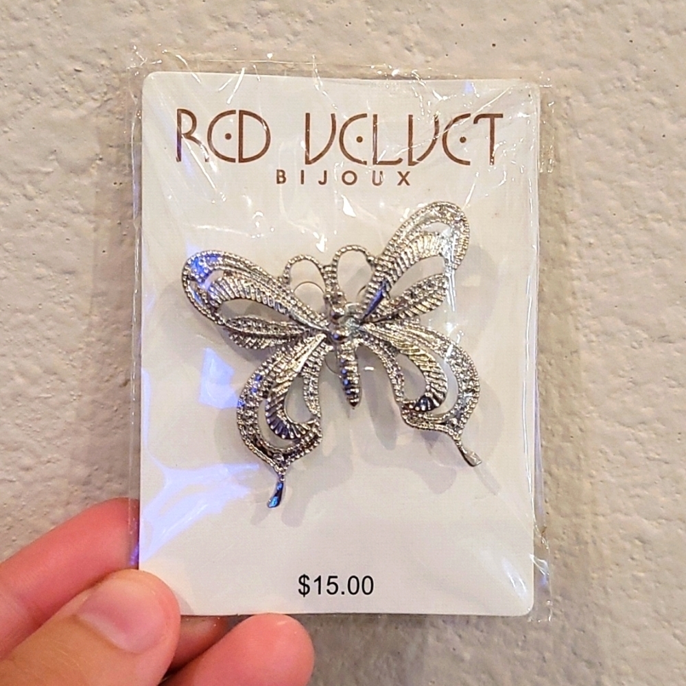 Red Velvet Bijoux Butterfly Pin